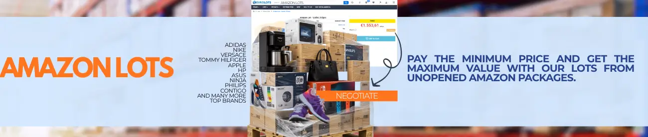 AMAZON LOTS - adidas • Nike • Versace • Tommy Hilfiger • Apple • HP • Asus • Ninja • Philips • Contigo and many more TOP BRANDS.