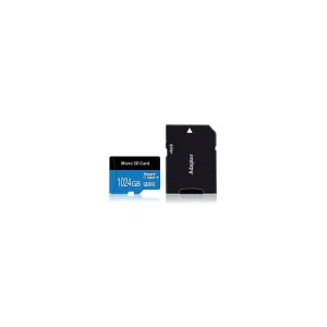 Carte Micro SD 128 Go / 512 Go / 1024 Go Carte m'emoire SDXC Classe 10 Haute Vitesse avec Adaptateur SD pour t'el'ephone, Tablette et PC (1024GO-S)