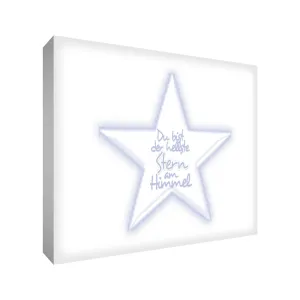 Little Helper STARS1624-14G Wall Decoration Canvas, Light Blue, 60 x 40 cm