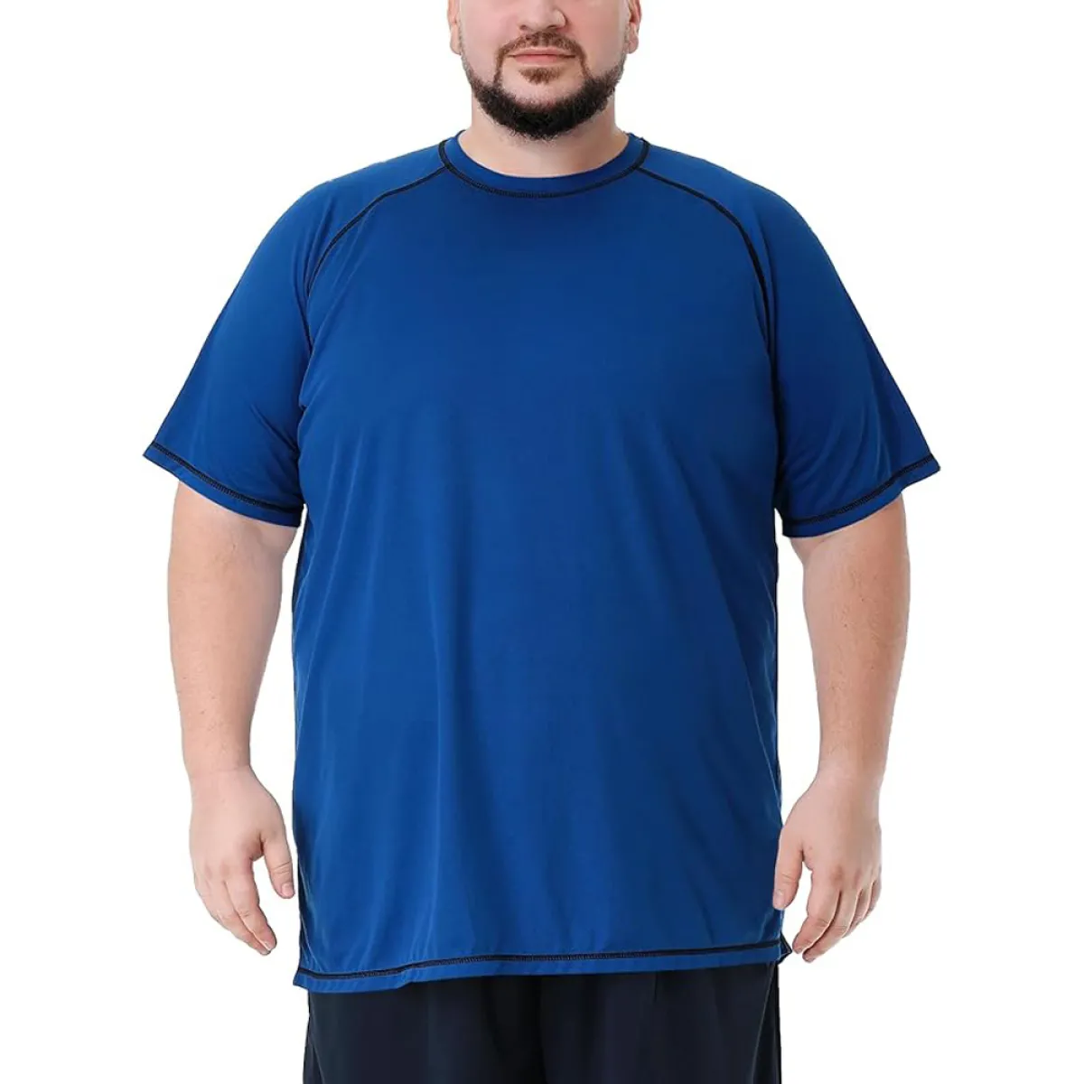 Idtswch Men's Large Sizes Plus Size Swimming Shirt Rash Guard Men's Protection Beach T-Shirt Short Sleeve, blue, 4XL Idtswch Men's Large Sizes Plus Size Swimming Shirt Rash Guard Men's Protection Beach T-Shirt Short Sleeve, blue, 4XL