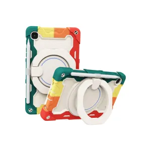 Geschikt voor ipad Pro11 (2018/2020/2021) air4 11 inch all-inclusive anti-fall shell mini6 met pensleuf kleurrijke kleur botsing 360 ^0roterende beugel terug shell (rood)